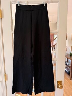 rag & bone Black Wide-Leg Knit Trousers